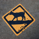 goat poop danger sign